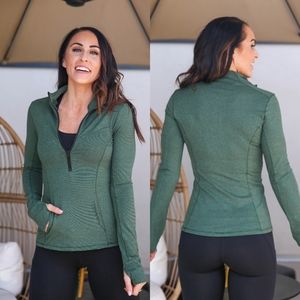 Four Athletics x PaleOMG half zip long sleeve pullover, green, Small size 6